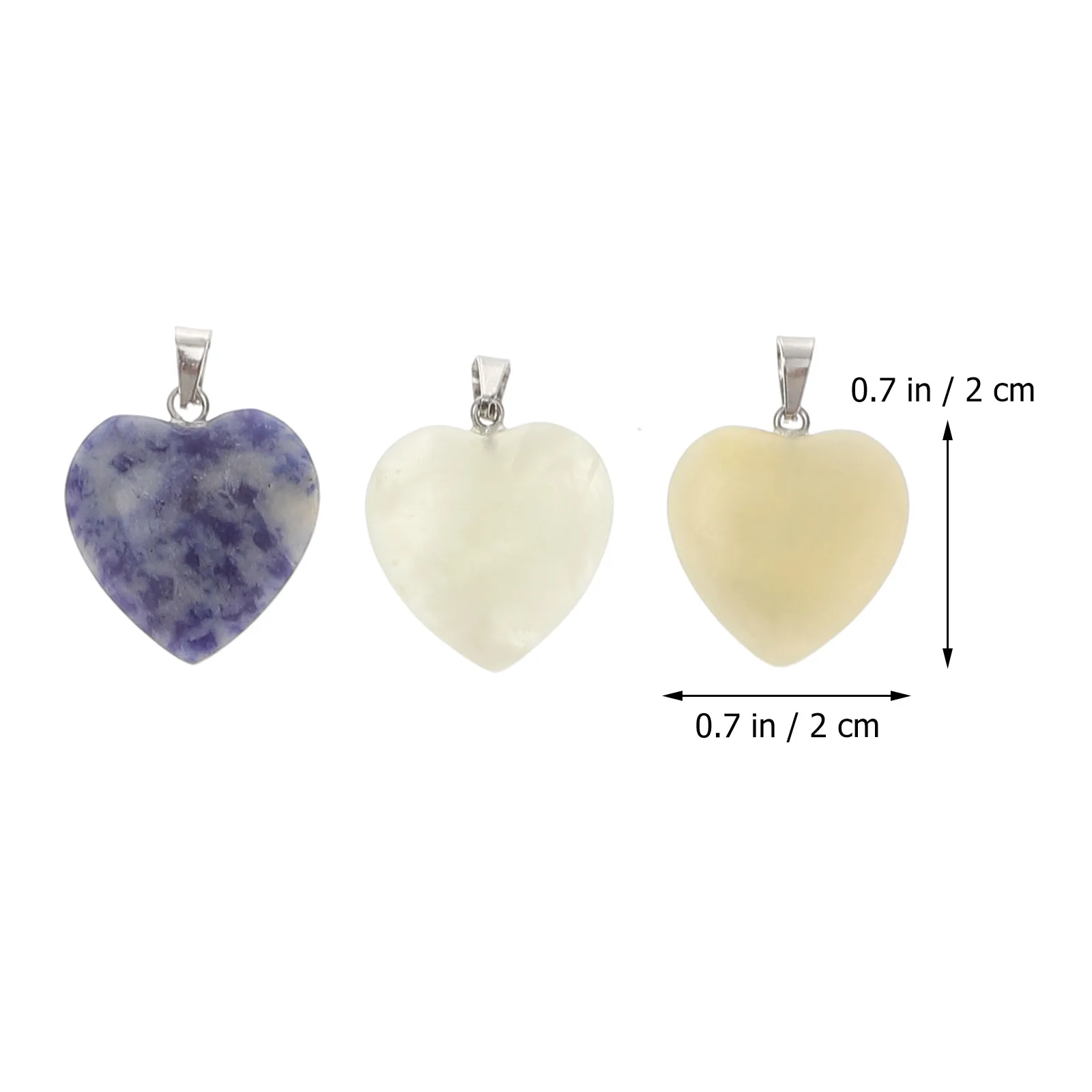 

24pcs Crystal Stones Heart Shape Desktop Ornaments Energy Stone Decor Home Office Garden Fish Tank Mixed Care