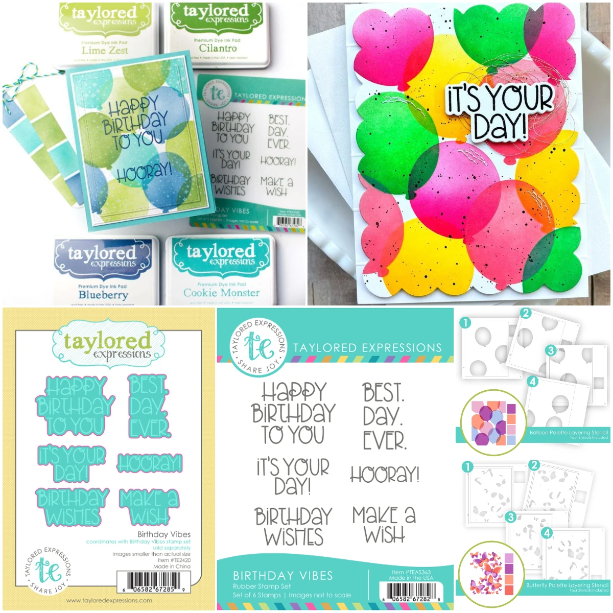 

Happy Birthday Butterfly Palette Layering Stencil Clear Stamps Cutting Dies For DIY Scrapbooking Paper Card Making Decoration