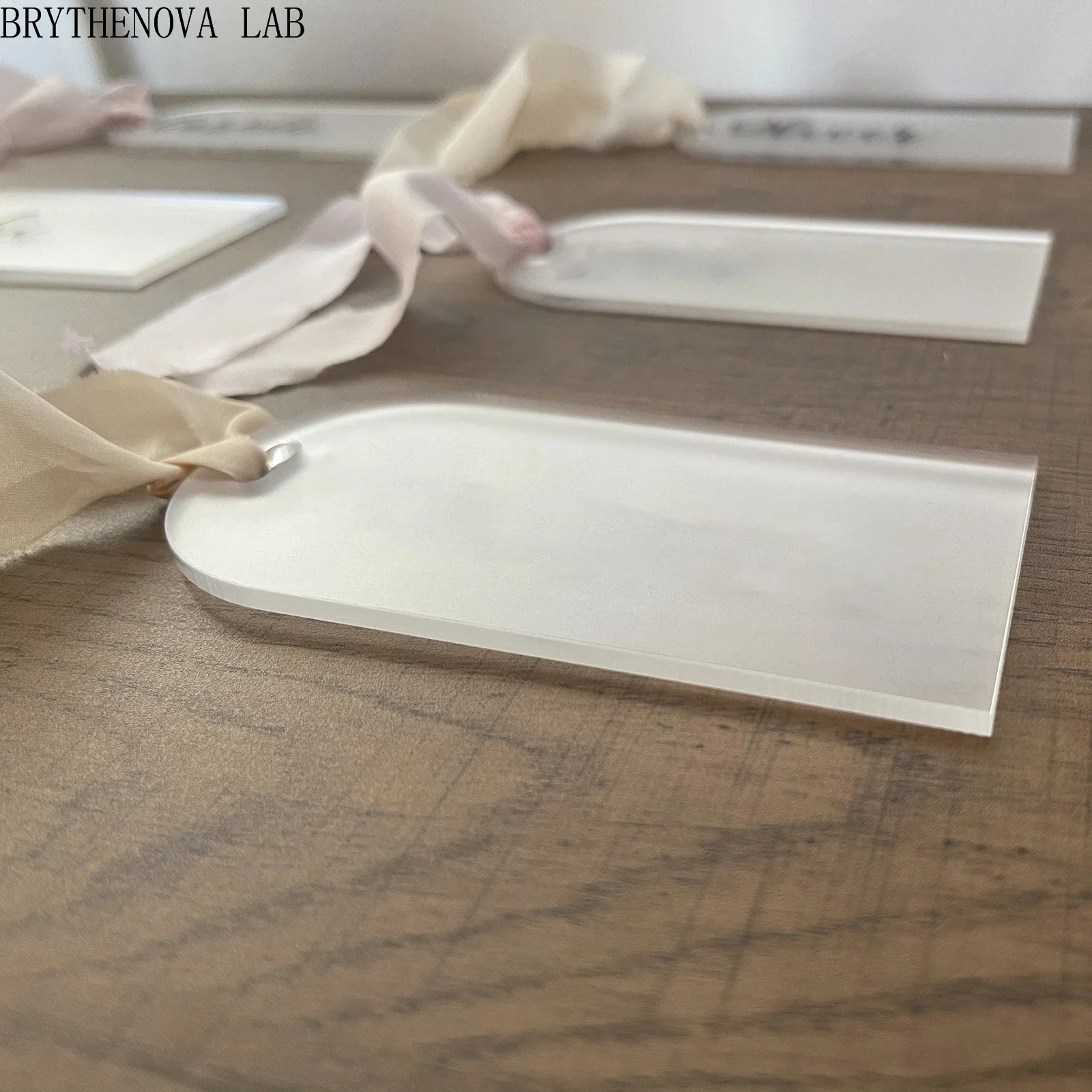 Frosted Acrylic Wedding Place Card Arch Name Tag Blank Name Plate Seating Sign Chart Table Setting Mark Place Banquet Party - view 3