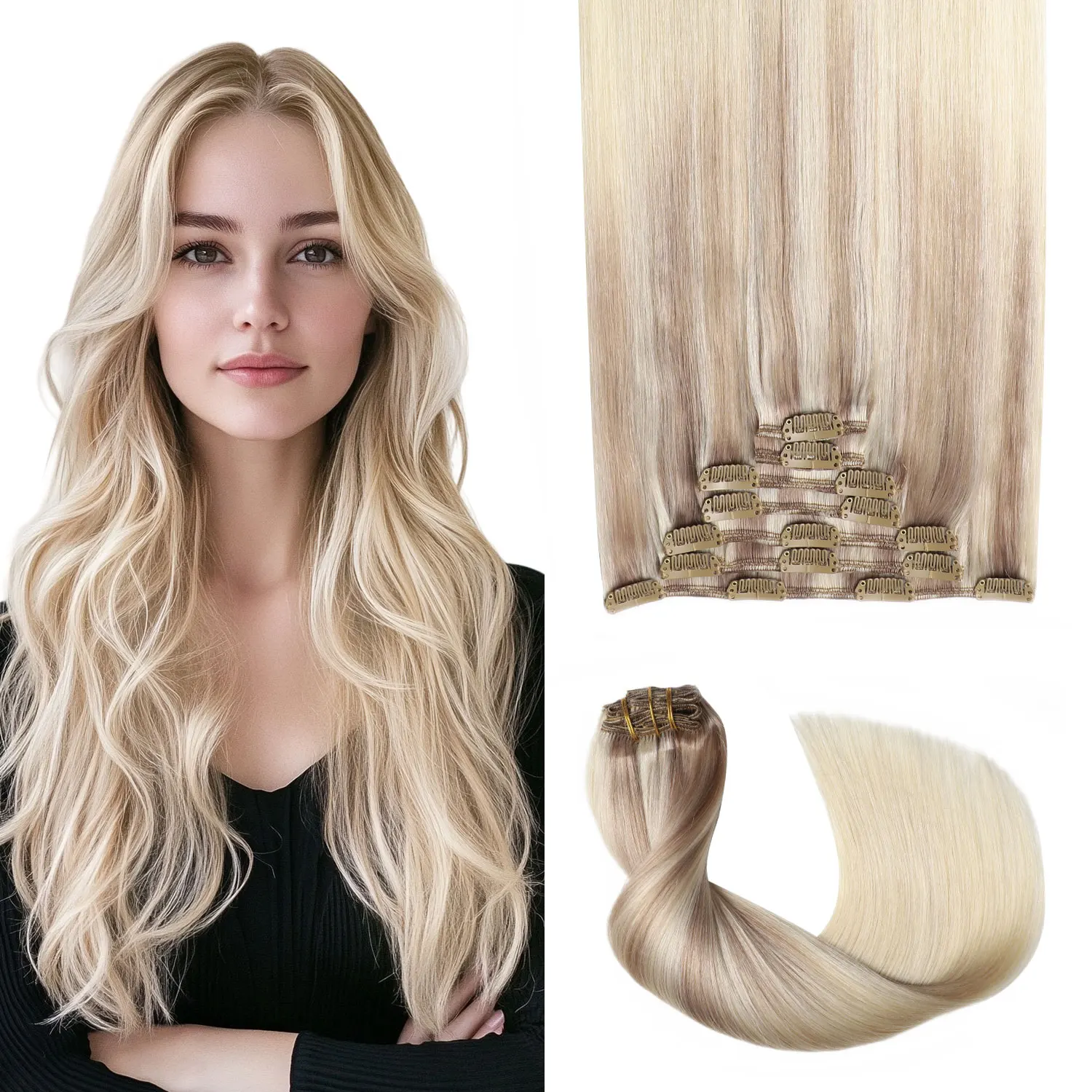 clip-in-hair-extensions-real-human-hair-7pcs-18-22-60-balayage-ash-blonde-to-golden-blonde-and-platinum-blonde-straight-hair