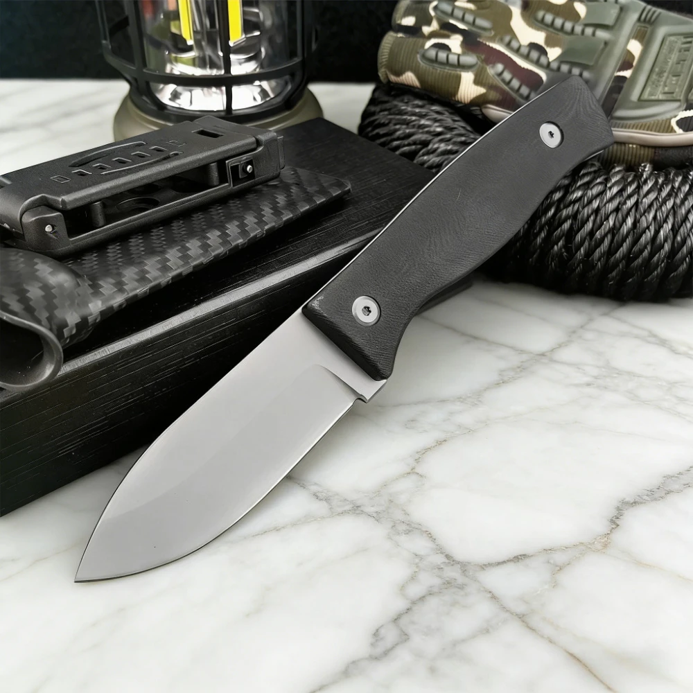 

Нож с фиксированным клинком и рукоятками G10 с защитой от скольжения, высокопрочная сталь 8Cr13Mov, для выживания на природе, охоты и резки