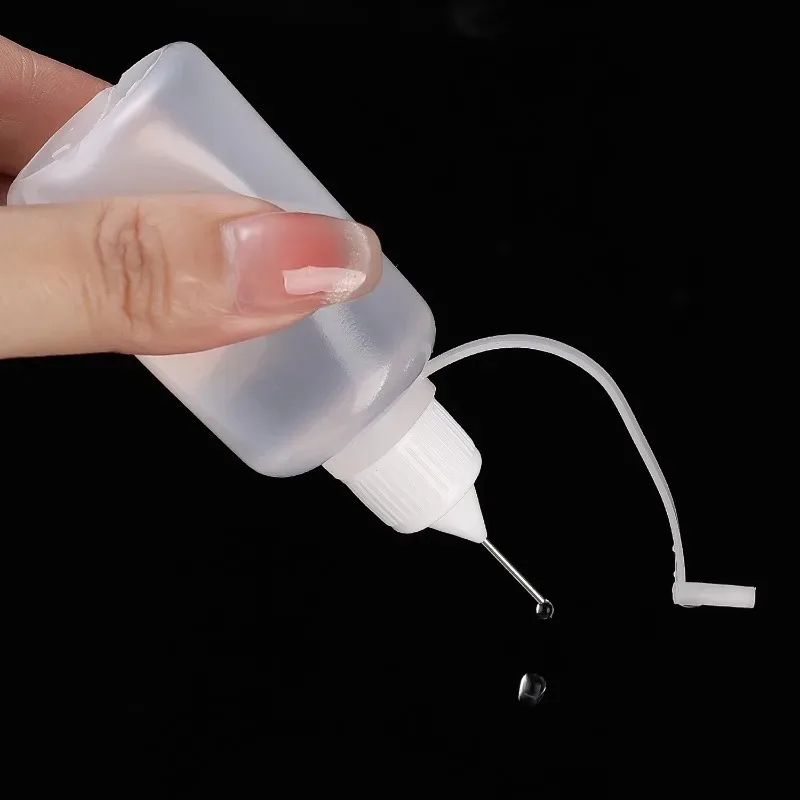 PE Transparent Plastic Needle Tip Spout Squeeze Bottle Glue Applicator Precision Bottle Color Tatoo Ink Oil Dropper Bottle