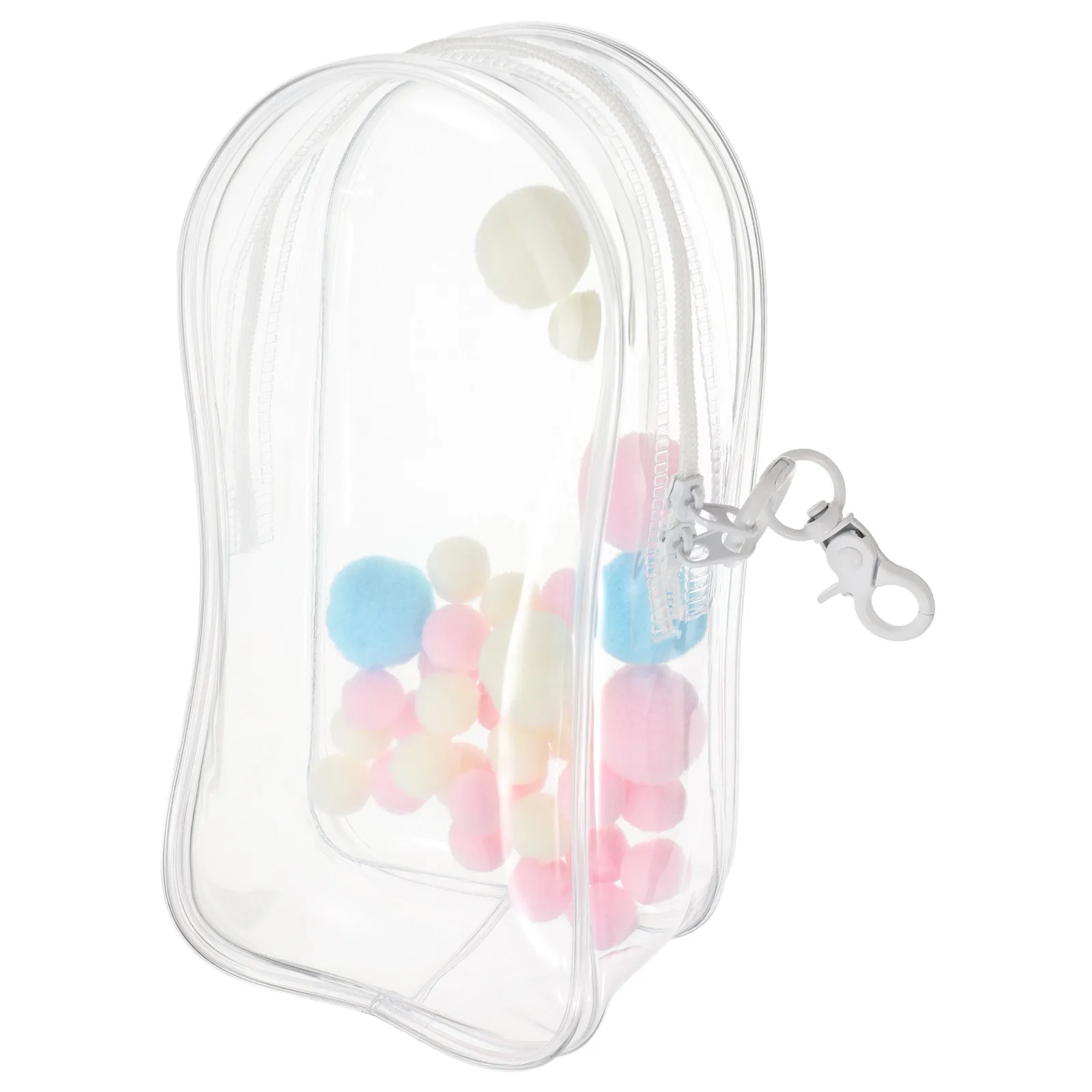 

Clear PVC Dustproof Hanging Bag for Anime Collectibles High-Transparency Display Pouch Zipper Closure Wall Bed Backpack Decor