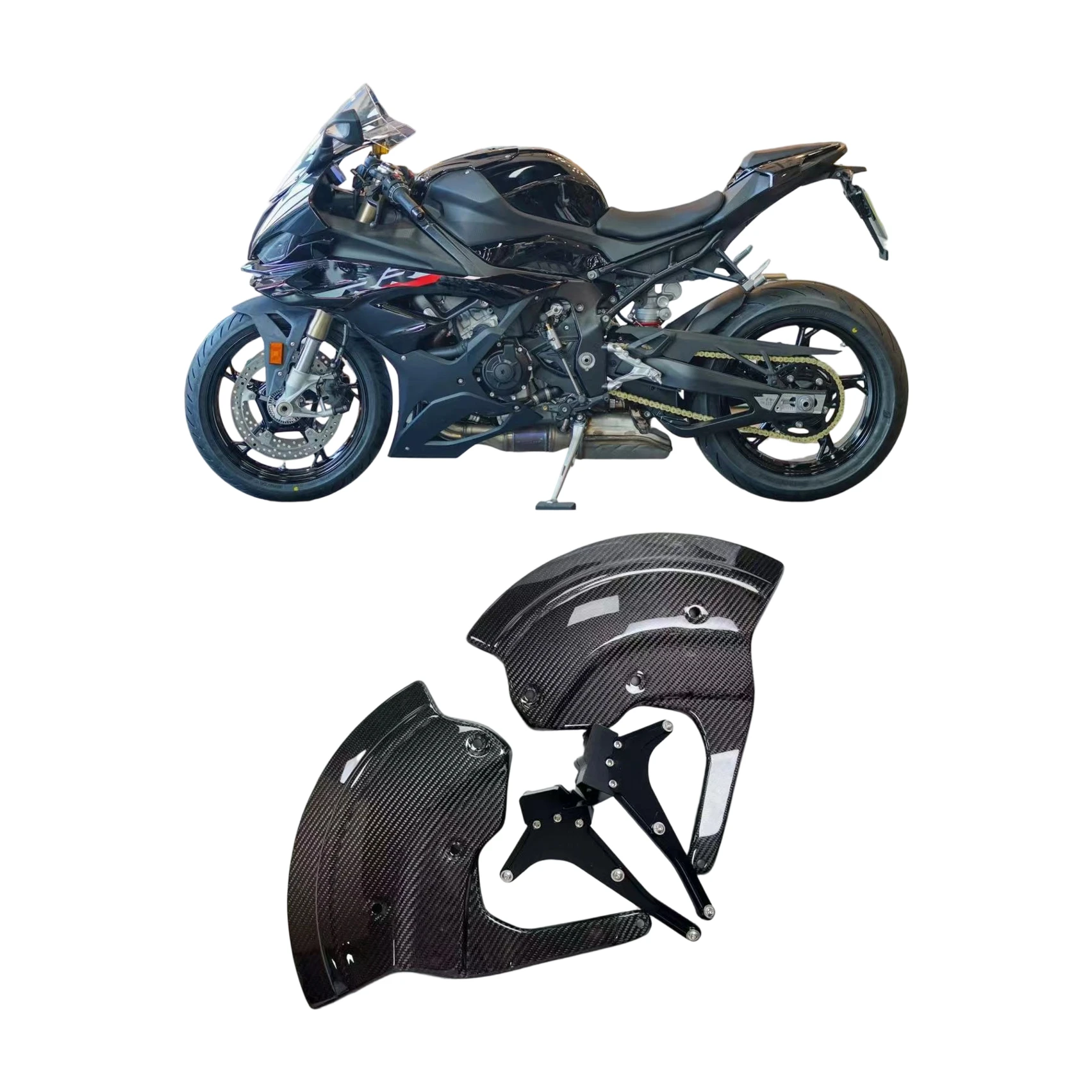 Copertura pinza freno anteriore in fibra di carbonio, pannello laterale radiatore per moto BMW S1000 XR S1000XR 2020-2026 2024 2023 2022