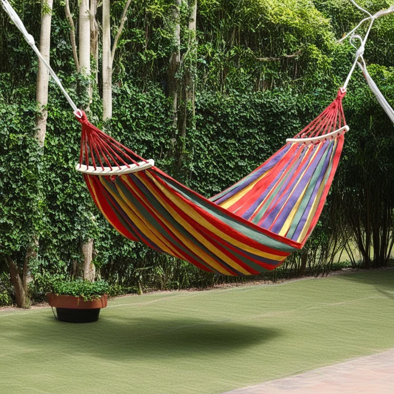 

Открытый холст гамак-качалка для взрослых и детей дышащая утолщенная кровать для отдыха с защитой от опрокидывания, готовая к отправке, хит продаж