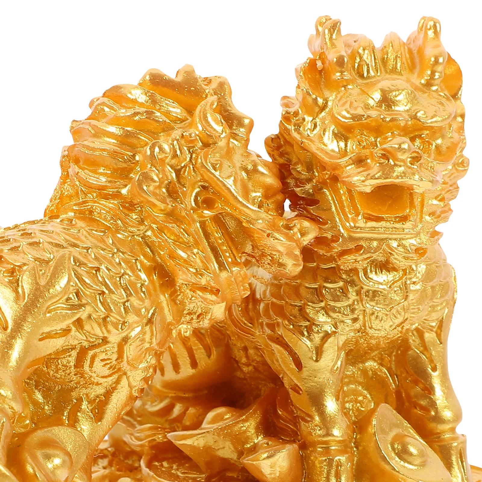 

1Pair Kylin Decoration Resin Chinese Animals Sculpture Exquisite Craftsmanship Home Office Party Decor