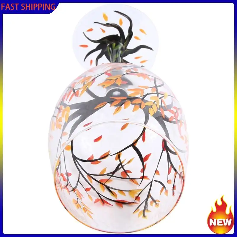 

Hot Trend-2Pcs HOT-Autumn Tree Wine Glass - Fall Colors - Leaves Of Red, Yellow, Orange - Hand Painted - Fall Leaf