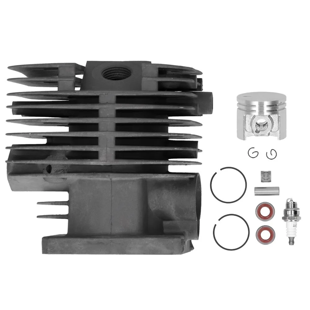 Grey Cylinder Piston Kit Compact Metal Piston Oil Seal Kit Easy to Install for Stihl FT250 HT250 FS250 FS250R FS202 FS120 FS200