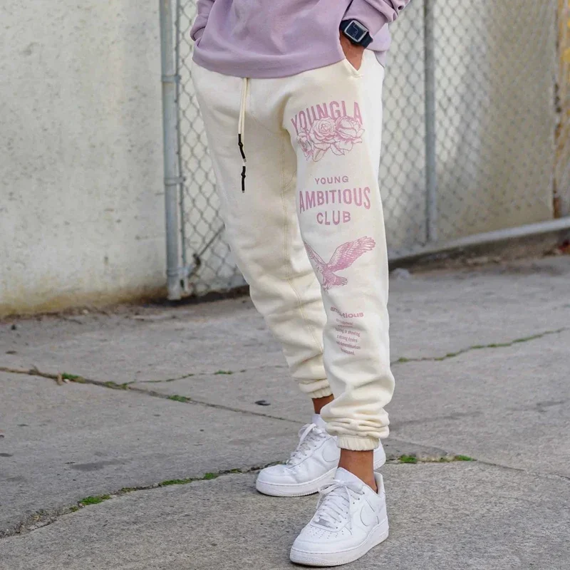 New Men's Sweatpants youngla Sports Fitness Running Basketball Training Pants Casual Pants American Style Fashion Brand Clothing