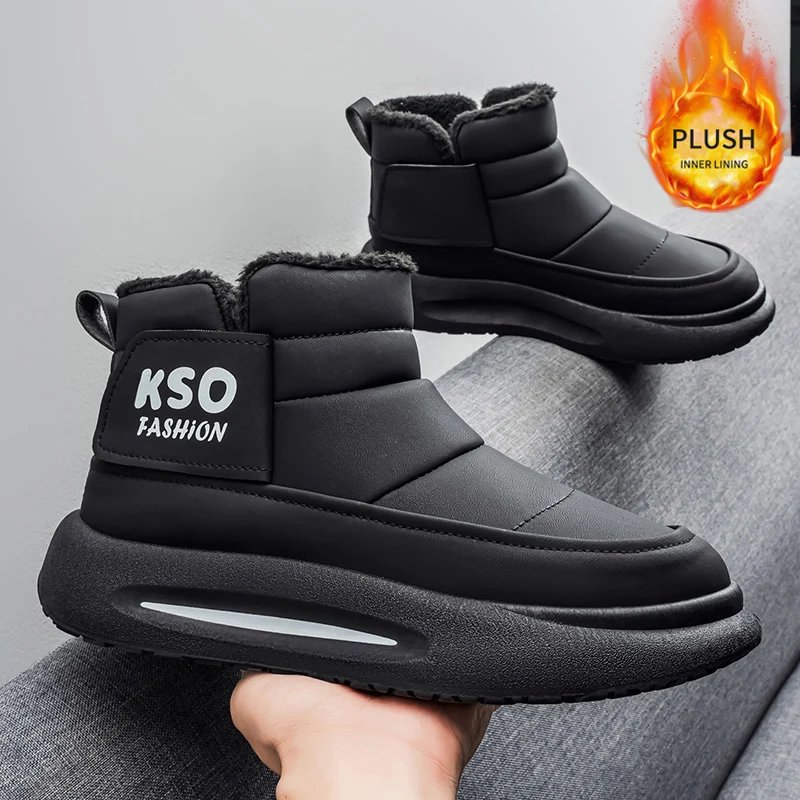 

Winter Shoes Men 2026 Fur Warm Comfortable Snow Boots Outdoor Waterproof Down Boots High Top Ankle Boots Platform Shoes Size 44