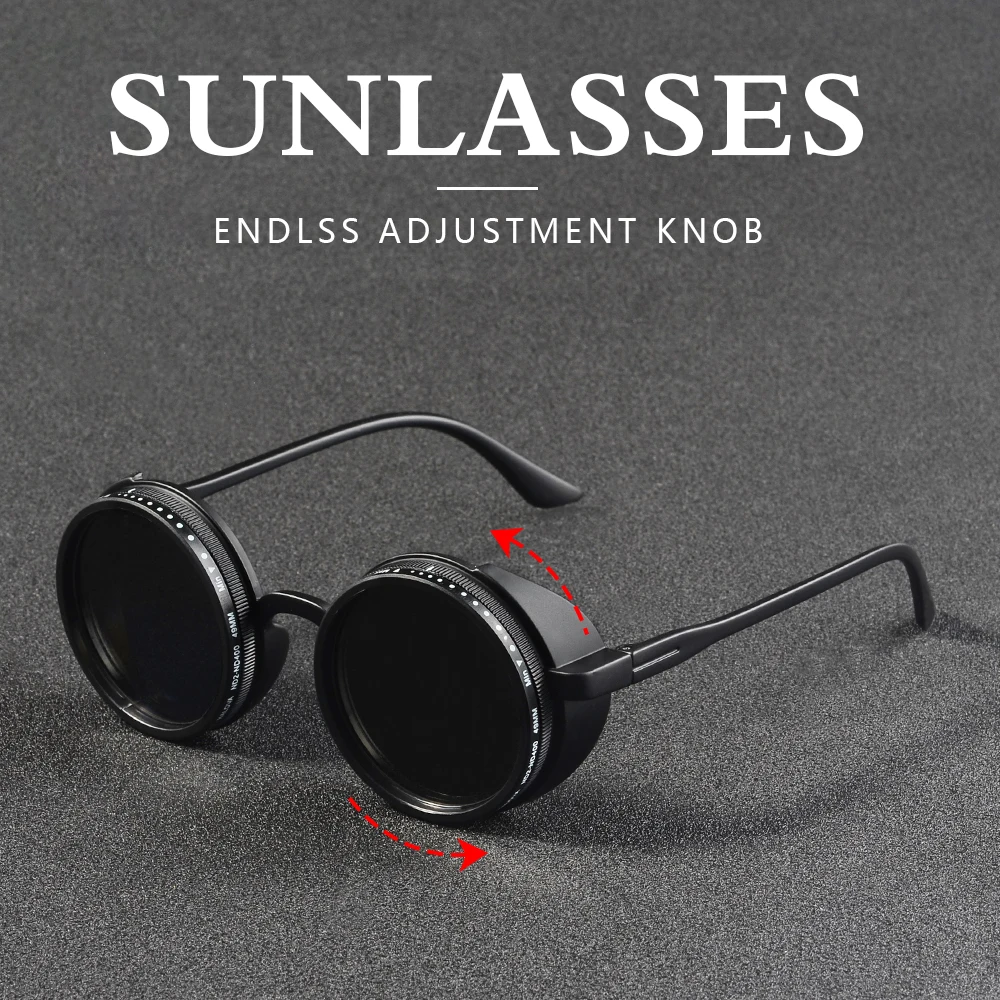 レトロ偏光手作り-nd-調整可能なサングラス-1-〜-9-手動調光メガネ釣り屋外フィルターレトロスチームパンクシェード-uv400
