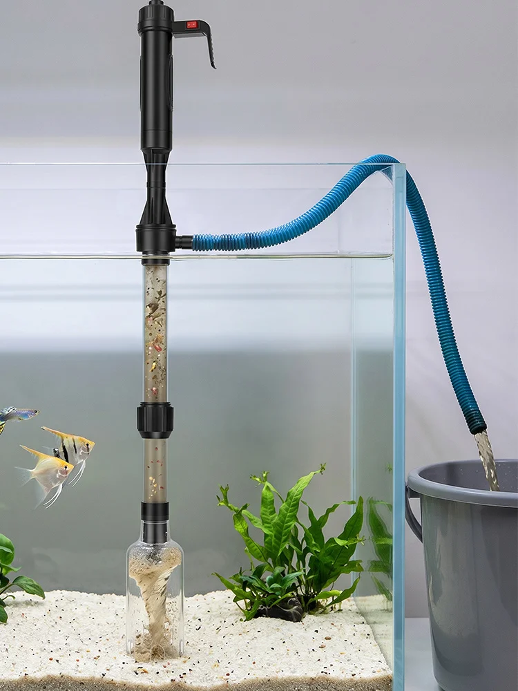 AliExpress NONE Aquarium Vacuum Gravel Cleaner 3 in 1 Fish Tank Vacuum with Water Change Wash Sand Waste Suction Electric Fishbowl Cleaning Tool