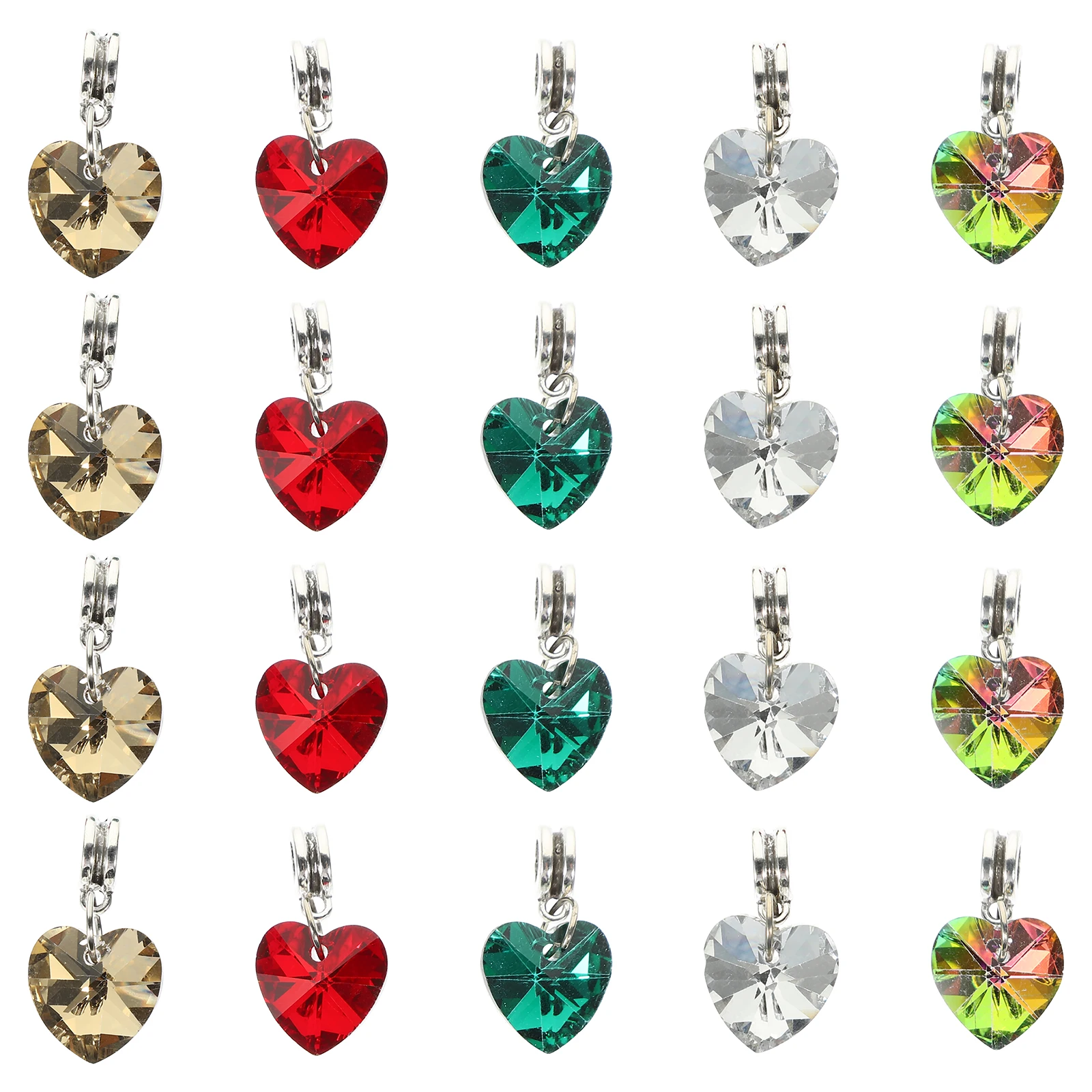 

50pcs Electroplating Love Pendant Heart Shaped DIY Jewelry Accessories for Necklace Bracelet Earring Dangle Keychain