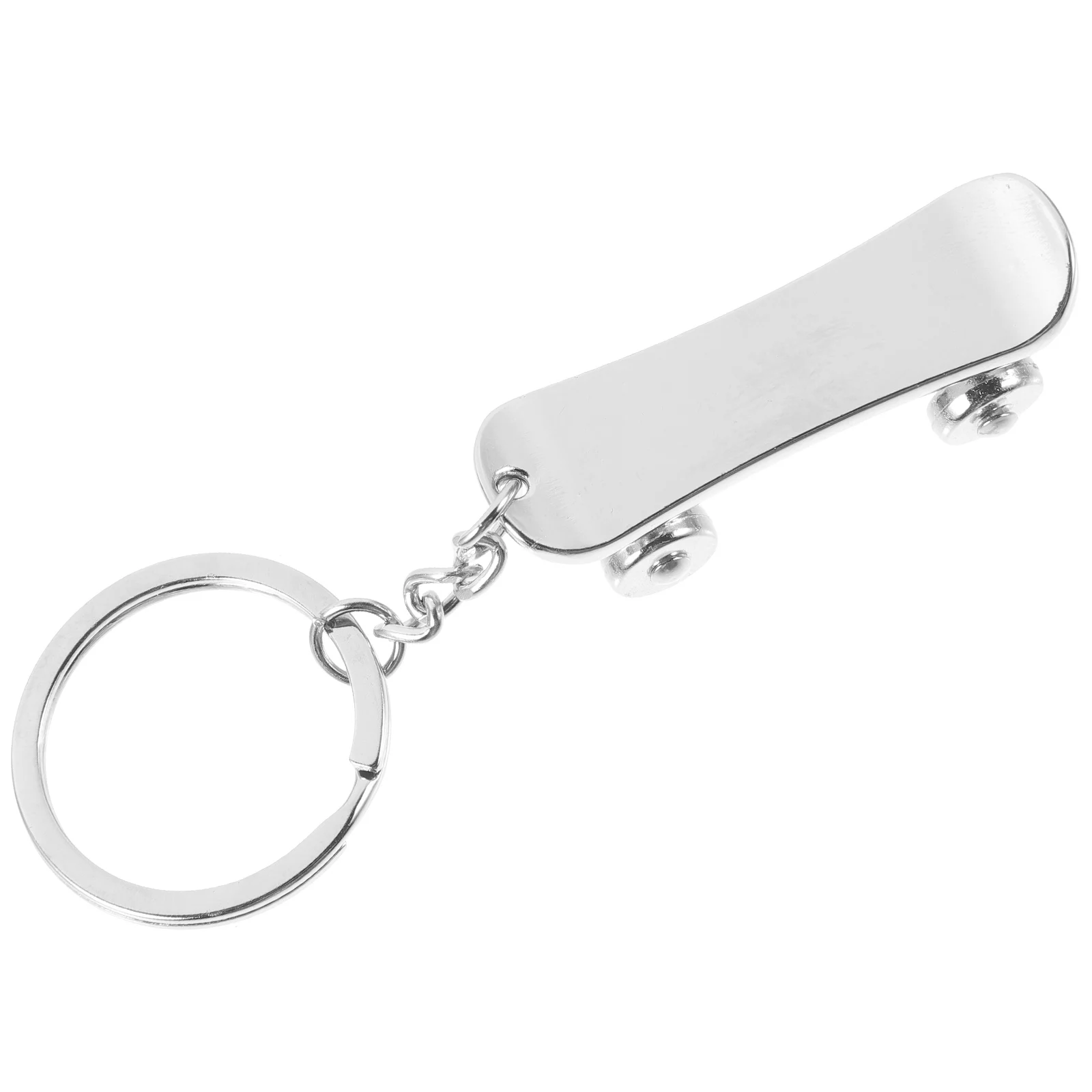 

Skateboard Keychain Silver Scooter Shaped Zinc Alloy Personalized Cool Pendant Car Keychains Sports Souvenirs Exquisite Small