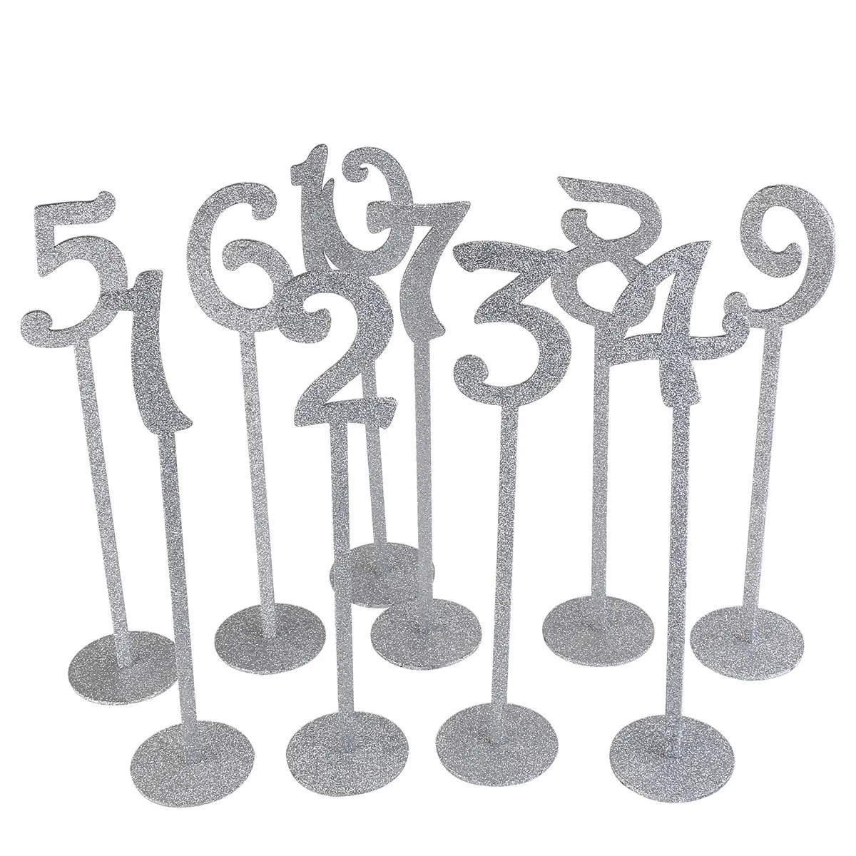 20Pcs Wedding Table Numbers 1 Through 20 with Non Slip Round Base for Reception Seating Chart Table Number Holder Wooden