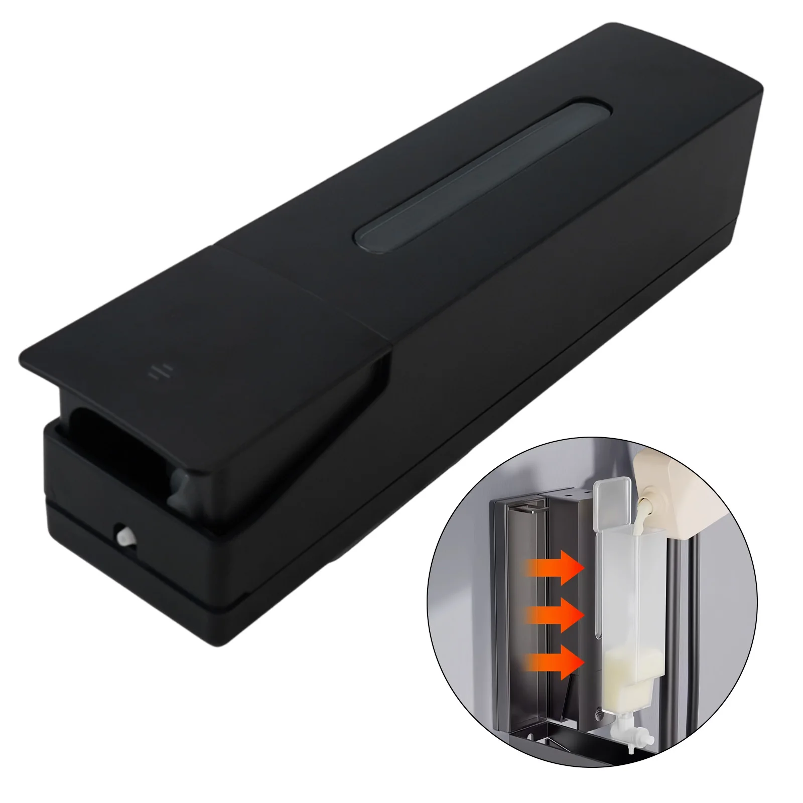 Дозатор для мыла для ванной комнаты, 400 мл, бутылка с насосом, элегантный декор для ванной комнаты, монитор уровня мыла 265x135x65 мм, двойная организация ванной комнаты