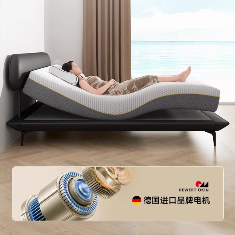 ที่นอนไฟฟ้าเตียงคู่ขนาดเต็มLift Up King Size Twin Bed 150X200 Modern Lit 2 Personnesเฟอร์นิเจอร์สําหรับห้องนอน