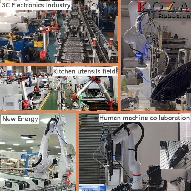 KOZA 6 axis double rotation robot handling automation industrial robotic arm bathroom hardware processing welding robot