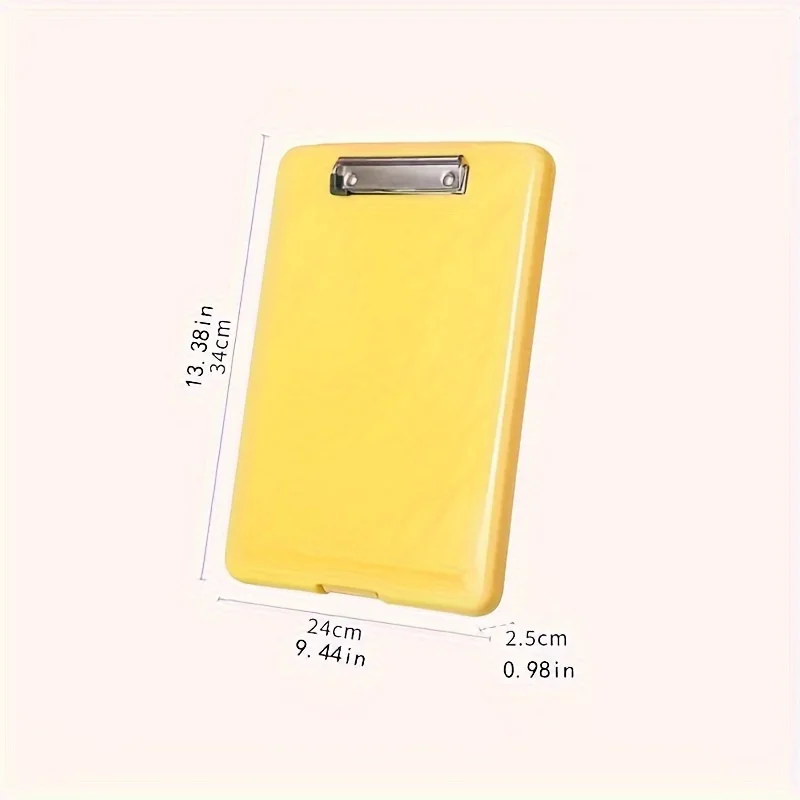 Colorful Portable Large Capacity A4 File Folder with Clipboard, Document Organizer for Office, Desk and Drawer Storage