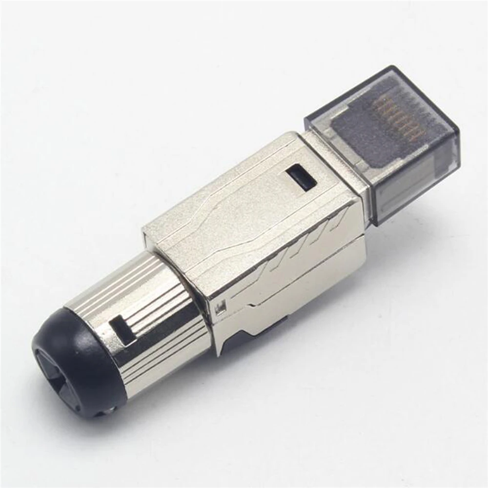 Professionelle Stecker Stecker Cat8 Werkzeug Weniger Computer Netzwerk Modul Schild RJ45 Netzwerk Kabel Freies Hit Metall Kristall Kopf