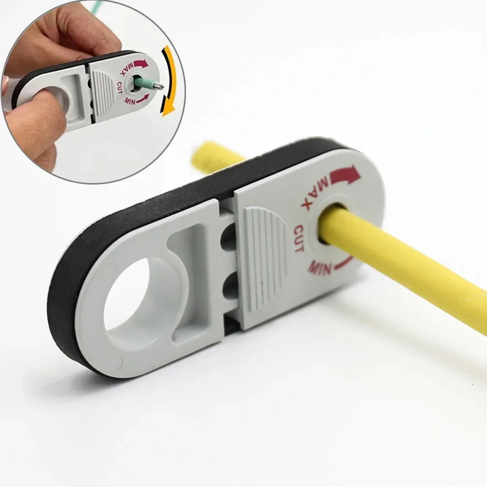 Universal Network Wire Stripping Tool for Cat5E, Cat6,Cat7, Cat8 - Coaxial Cable Stripper, Pocket Cable Stripper Tool