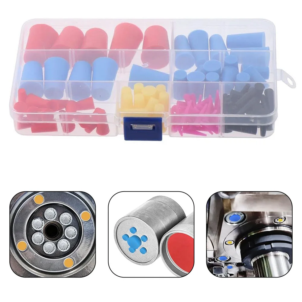 110pcs Silicone Rubber Tapered Plug Assortment Kit Reusable Rubber Stoppers For Hole Plug For Hole Plugs Spraying