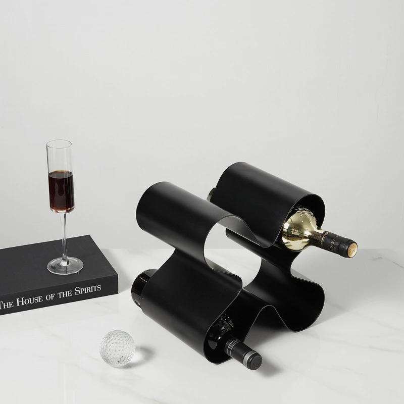 Metal Wine Rack Modern Minimalist Elegant Wine Holder Luxury Creative Bottle Shelf Kitchen Bar Home Display Shelf Decoration