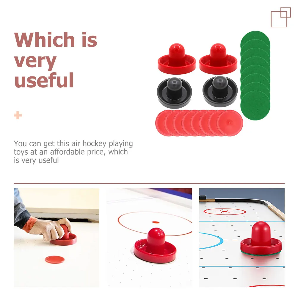 

Ball Hitter Set Hockey Parts Air Replacement Accessories Puck and Paddles Plastic Pushers Putter