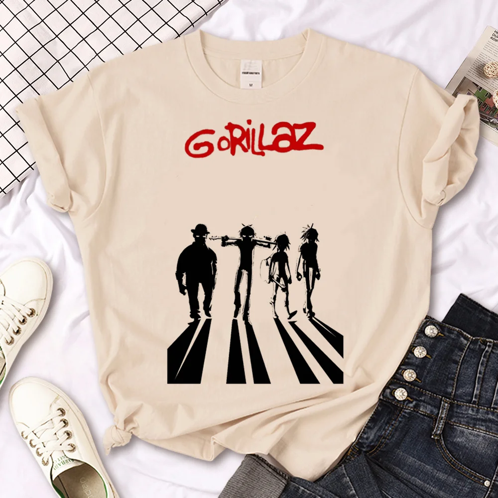 Gorillaz tshirt women anime top female anime clothes