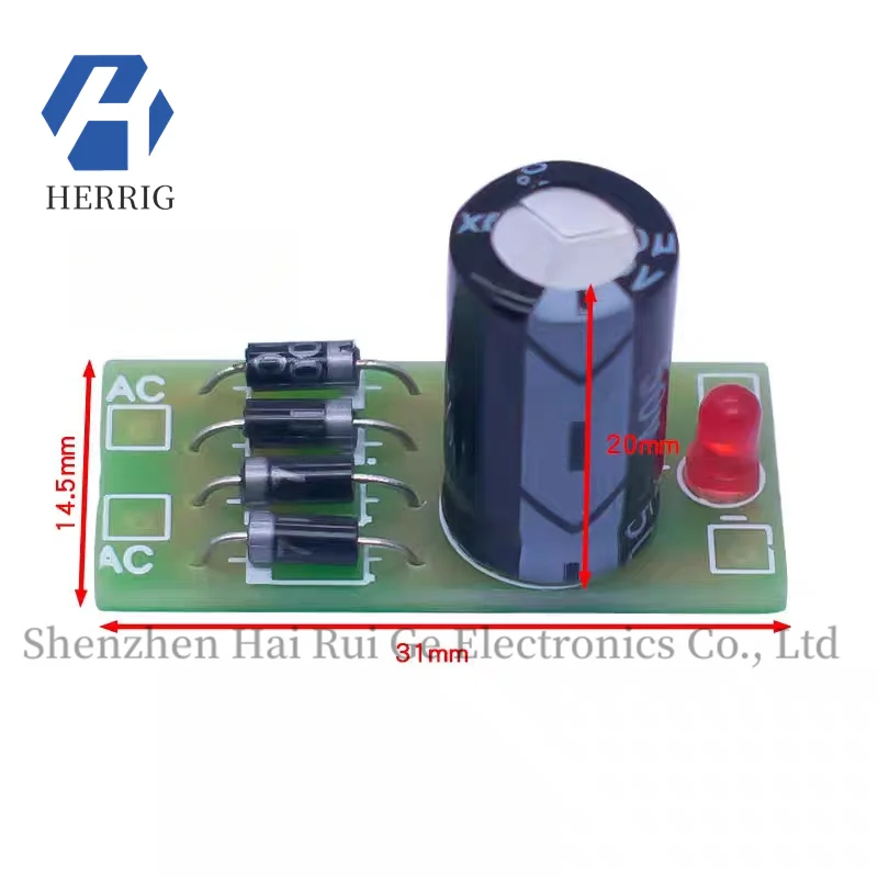 

1PCS AC to DC Power Conversion Module 1N4007 Full Bridge Rectifier Filter 12V 1A AC to DC Power Supply