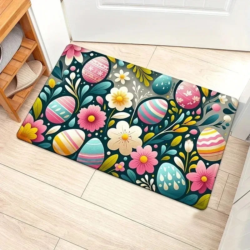 1pc Leaf Print Entrance Door Mat Non Slip Carpet for Bedroom Living Room Aisle Corridor Laundry Room Home Decor Kitchen Rug