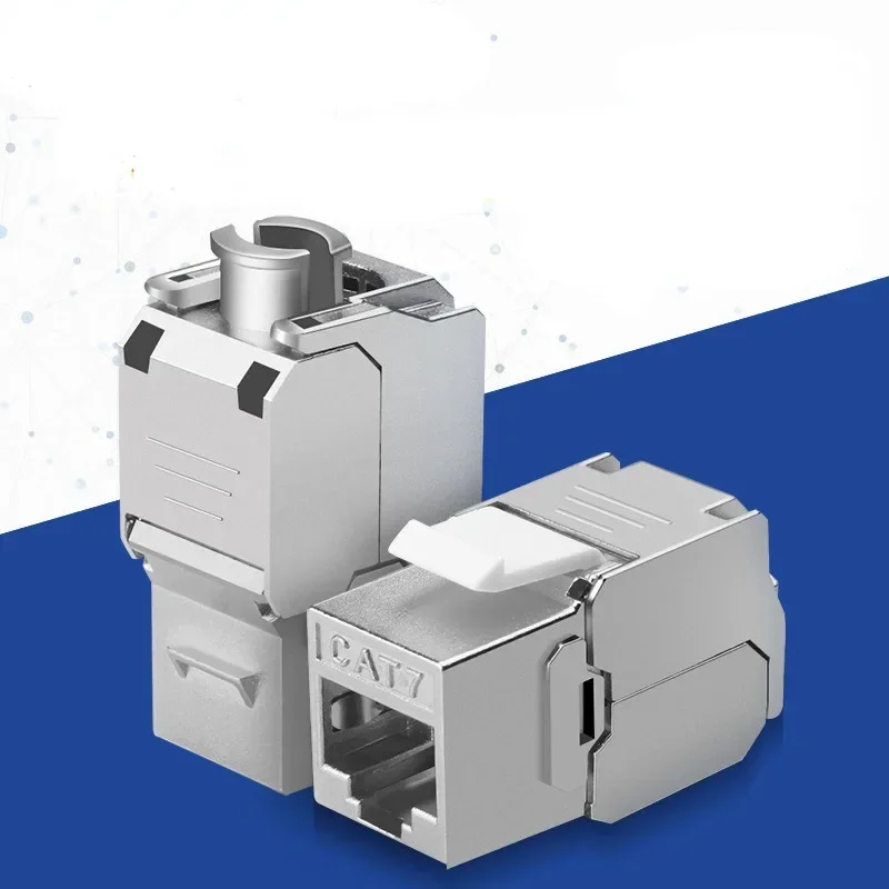 Shielded Slot FTP Zinc Alloy Module Connector Network 10GB Internet Plug Tool-Free Coupler RJ45 Keystone