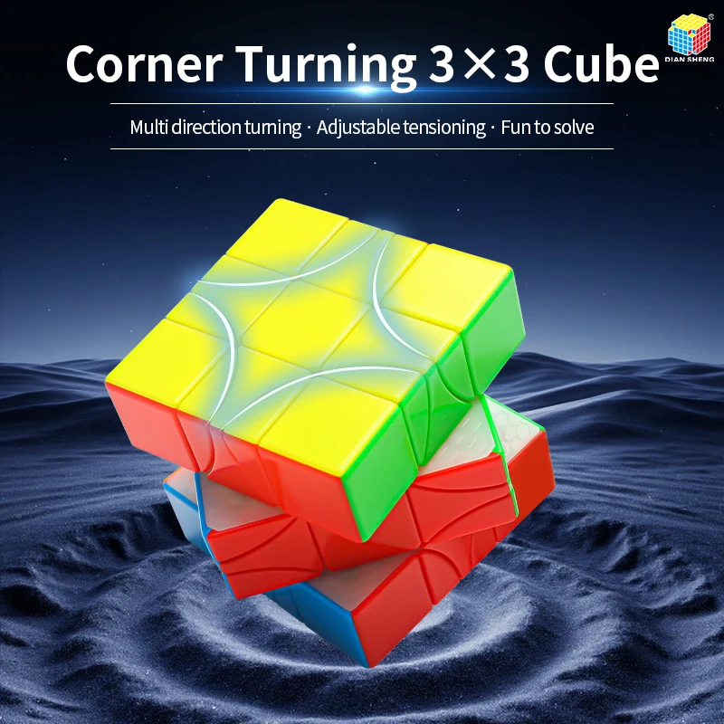 [ECube] Diansheng Galaxy Cluster Corner-Turning 3x3 Cube Core Magnetic Cube Diansheng Magnetic Magic Speed Cube Puzzle Toy Gift