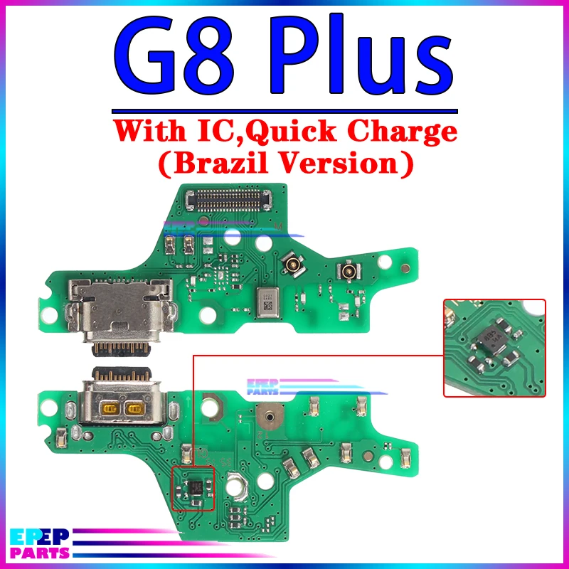 Usb Dock Charger for Motorola Moto G6 G7 G8 Power Plus Play Lite Us Brazil Version Charging Board Module Flex Connector Ports