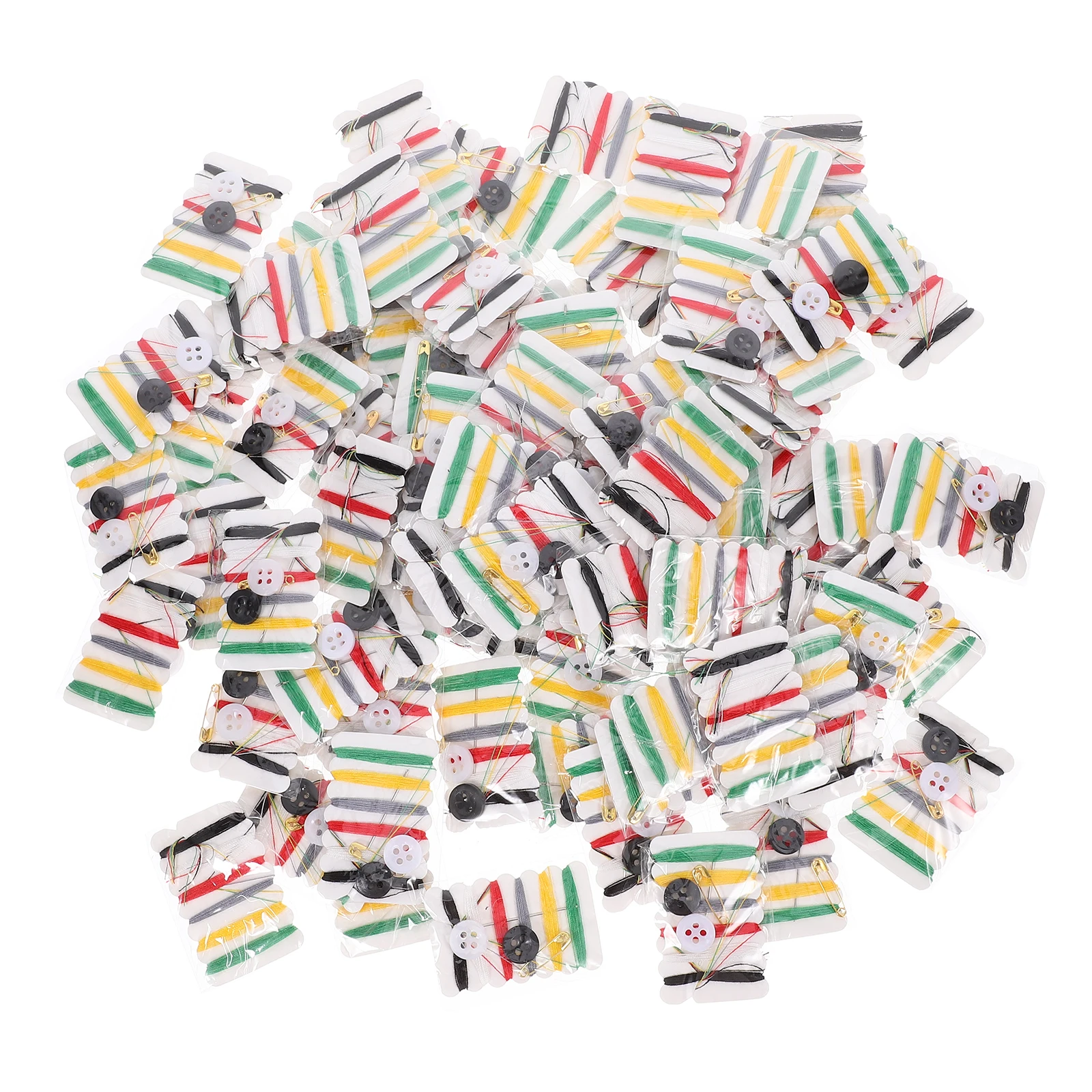 

100pcs Sewing Kit with Thread Needle Pin Button Portable for Home Travel Gift Quilting Stitching Supplies Craft Ribbon