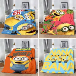 Anime M-Minions Printed Blanket Picnic Blankets Warm Blanket Soft and Comfortable Blanket Home Travel Birthday Gift