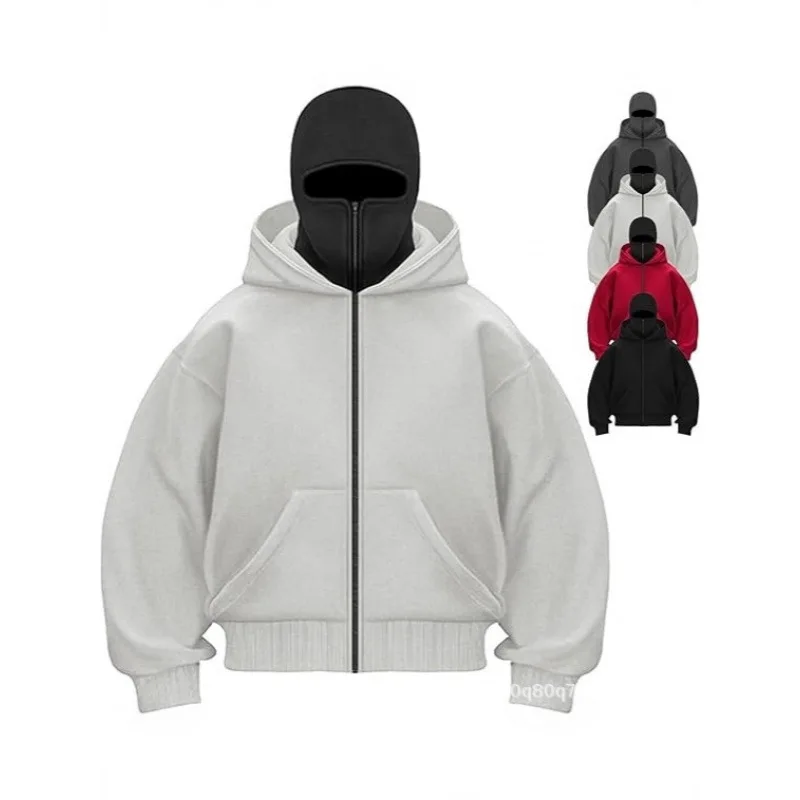 

Cycling Double hat Men Hoodie Black White Army Red Hooded Color Fleece Cool Casual Winter Clothing Apparel Hoodies Sweatshirts