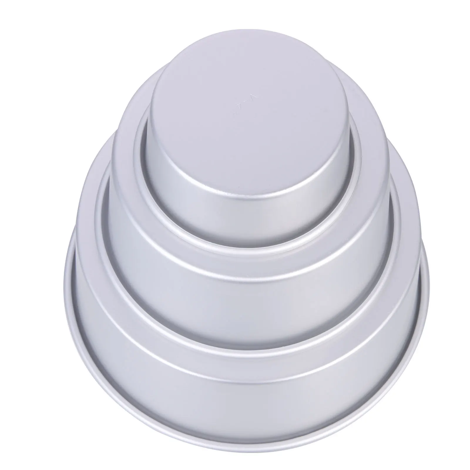 

3pcs Aluminum Alloy Round Cake Mold Non-Stick Baking Pan For Diy Mousse Pudding Dessert Making Kitchen Baking Supplies