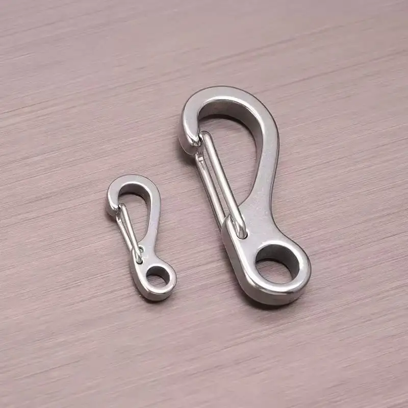3pcs Stainless Steel SF Carabiner Keychain Climbing Dog Leash Bag Tag Accessories Multi-Purpose Durable Hardware Clip