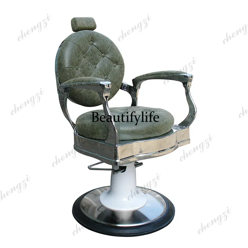 k182  Oil-head Facial Barber Chair Auxiliary Aesthetic Ergonomic Designer Barber Chair Tattoo Vintage Salon Furniture