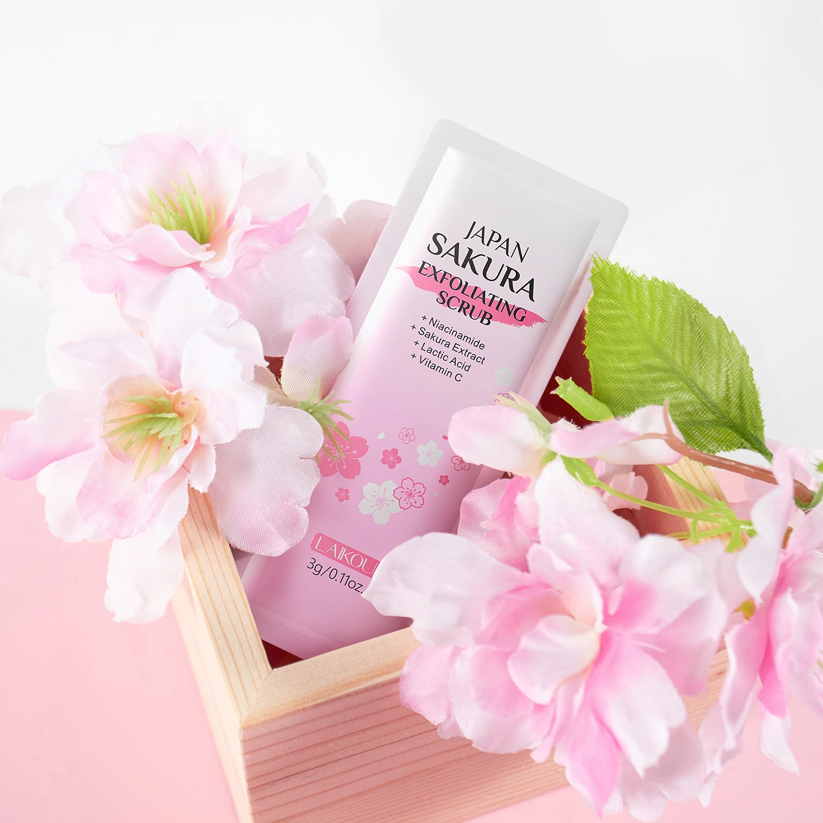 

Скраб для лица и тела LAIKOU с экстрактом вишни, 10×3 г, дорожный набор. Отшелушивание, очищение пор, осветление кожи.