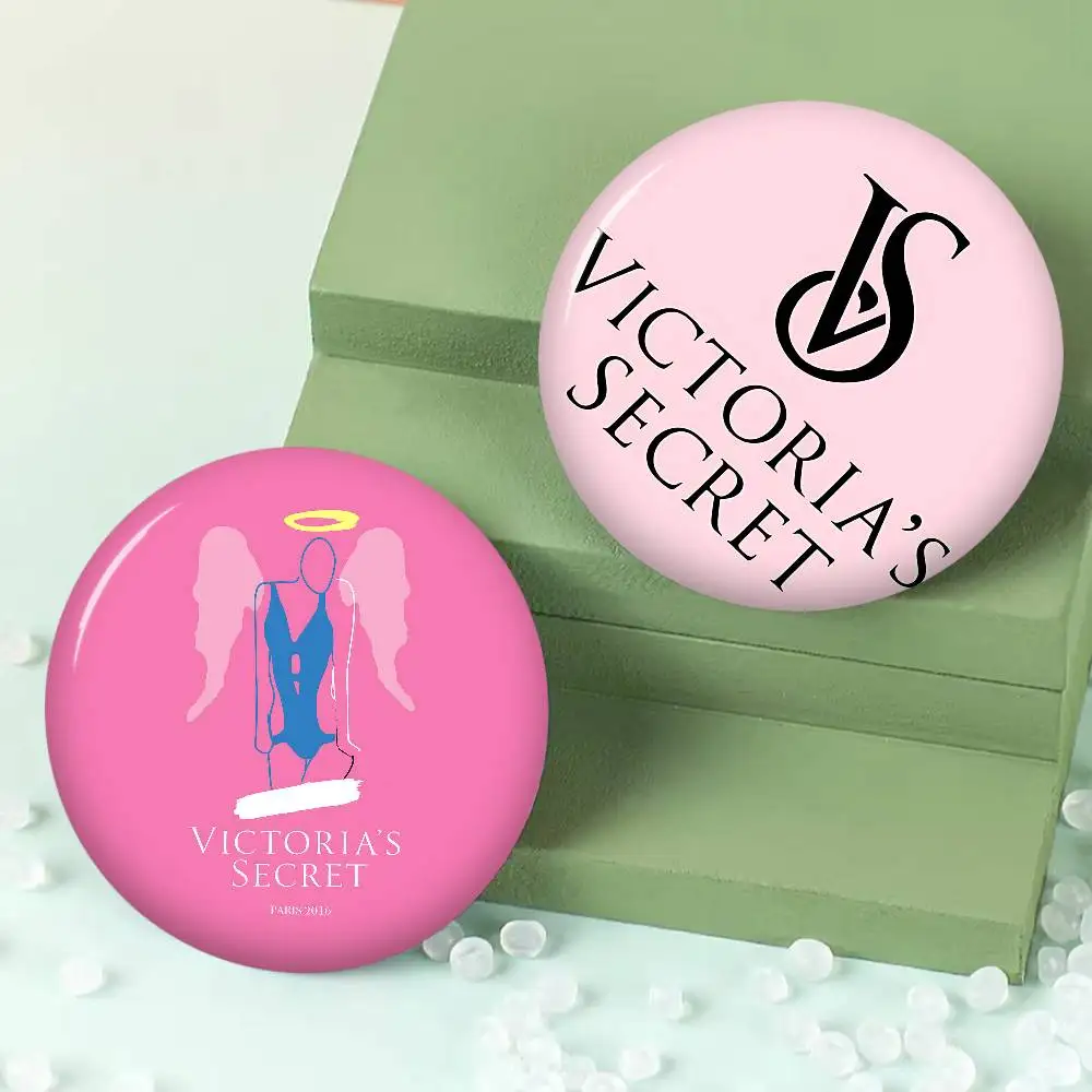 V-Victoria-logo-S-Secret 58mm Handmade Brooch Cartoon Cosplay Badge on Backpack Jewelry Accessories Gifts