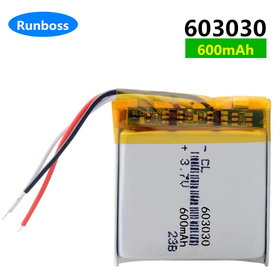 603030 GSP753030 600mAh Battery For JBL E55BT LIVE 500BT E45 Tune 750BTNC 650BTNC DVR Driving MP3 MP4 digital products