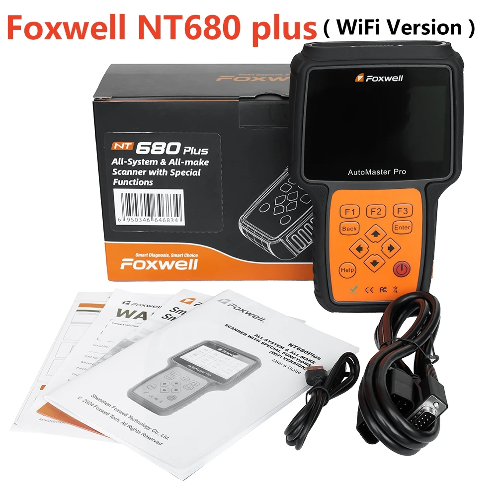 

Foxwell NT680Plus WIFI All-System & All-make Scanner with Oil Light/Service Reset+EPB FunctionsWiFi Updated of Foxwell NT680 pro