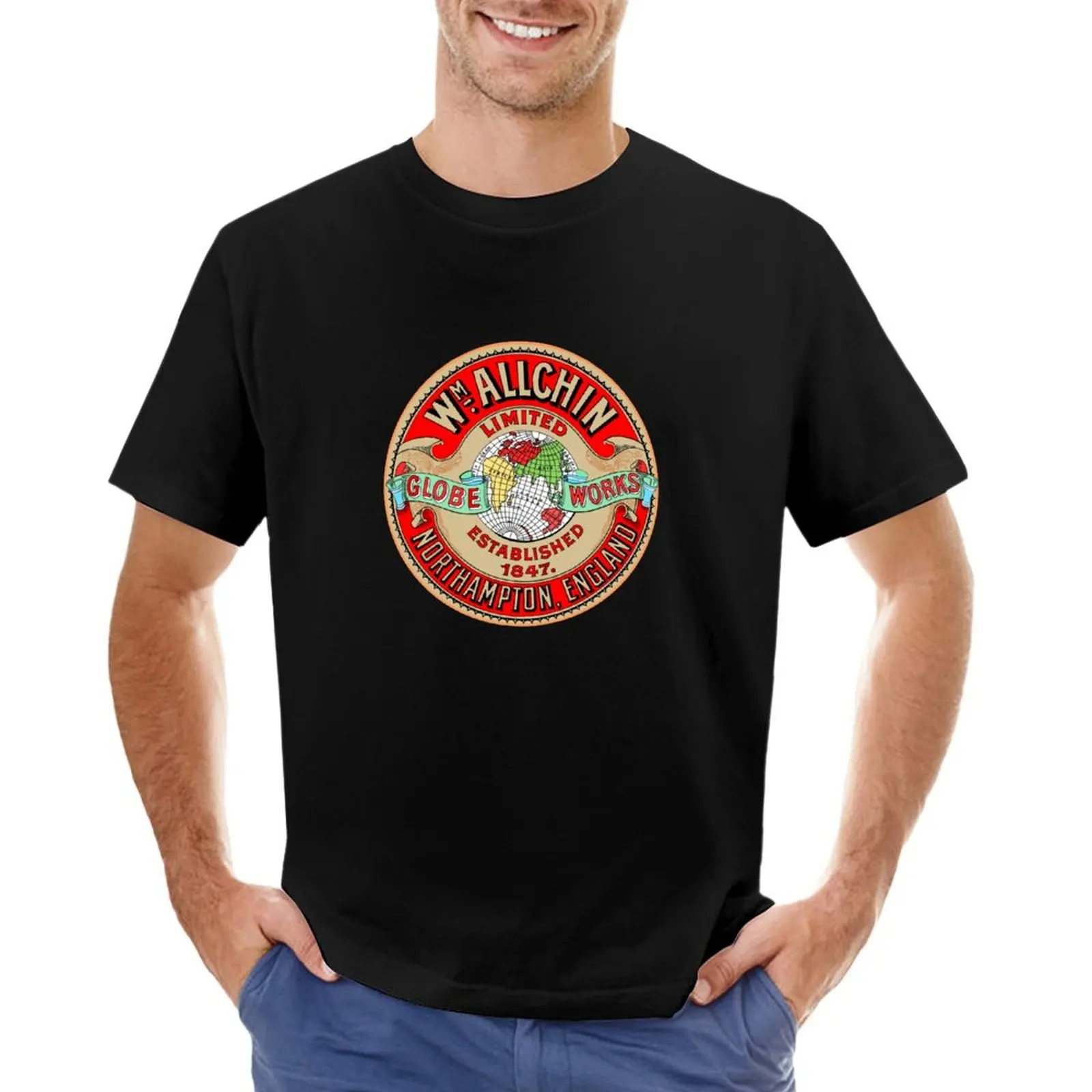 Allchin Traction Engine Logo T-Shirt heavyweights graphic t shirts men clothes