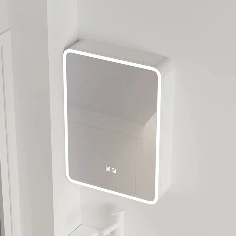 Backlit LED Bathroom Mirror Smart Anti Fog Touch Sensor Dimmable Vanity Makeup Wall Mounted Bathroom Mirror Medicine Cabinet view 5