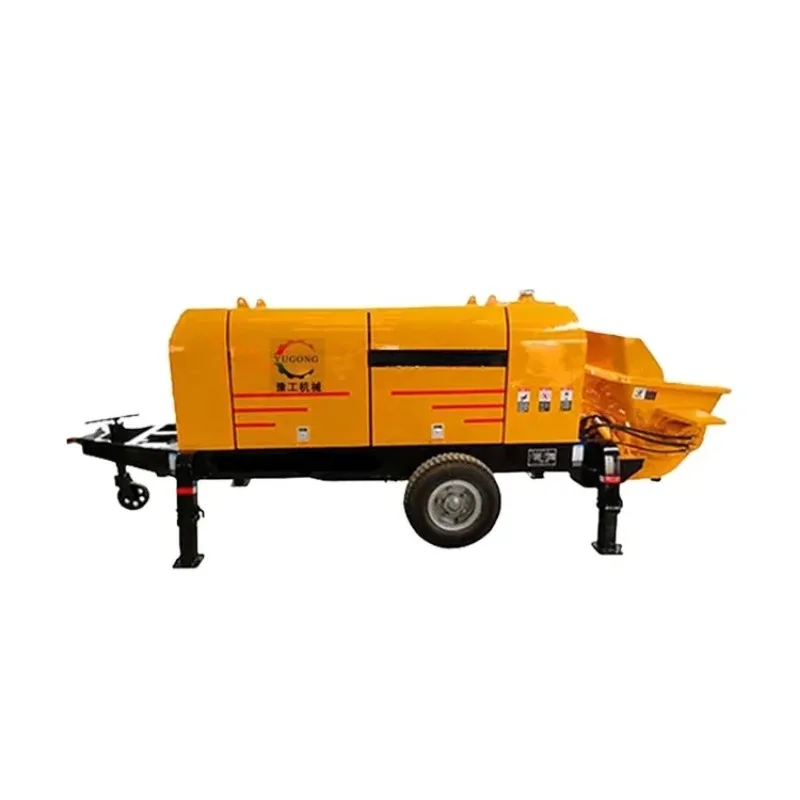 YG Construction Machinery Concrete Mixer Pump Trailer Mounted Electric& Diesel Motor Mobile Concrete Pump with Mixer