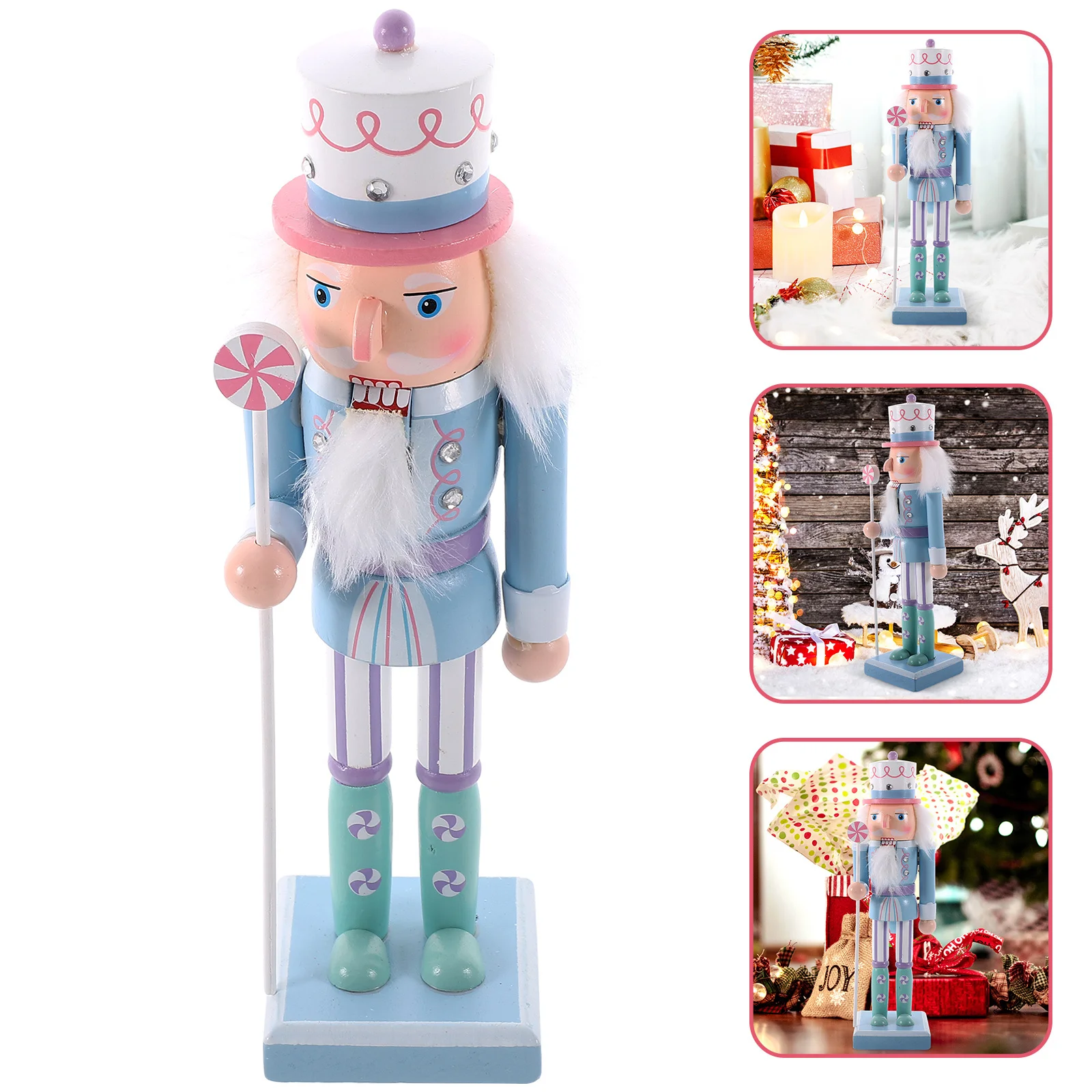 

Classic Christmas Nutcracker Wooden Ornament Xmas Decor Holiday Nutcracker Figure Tabletop Home Decoration Nutcrackers Ornament