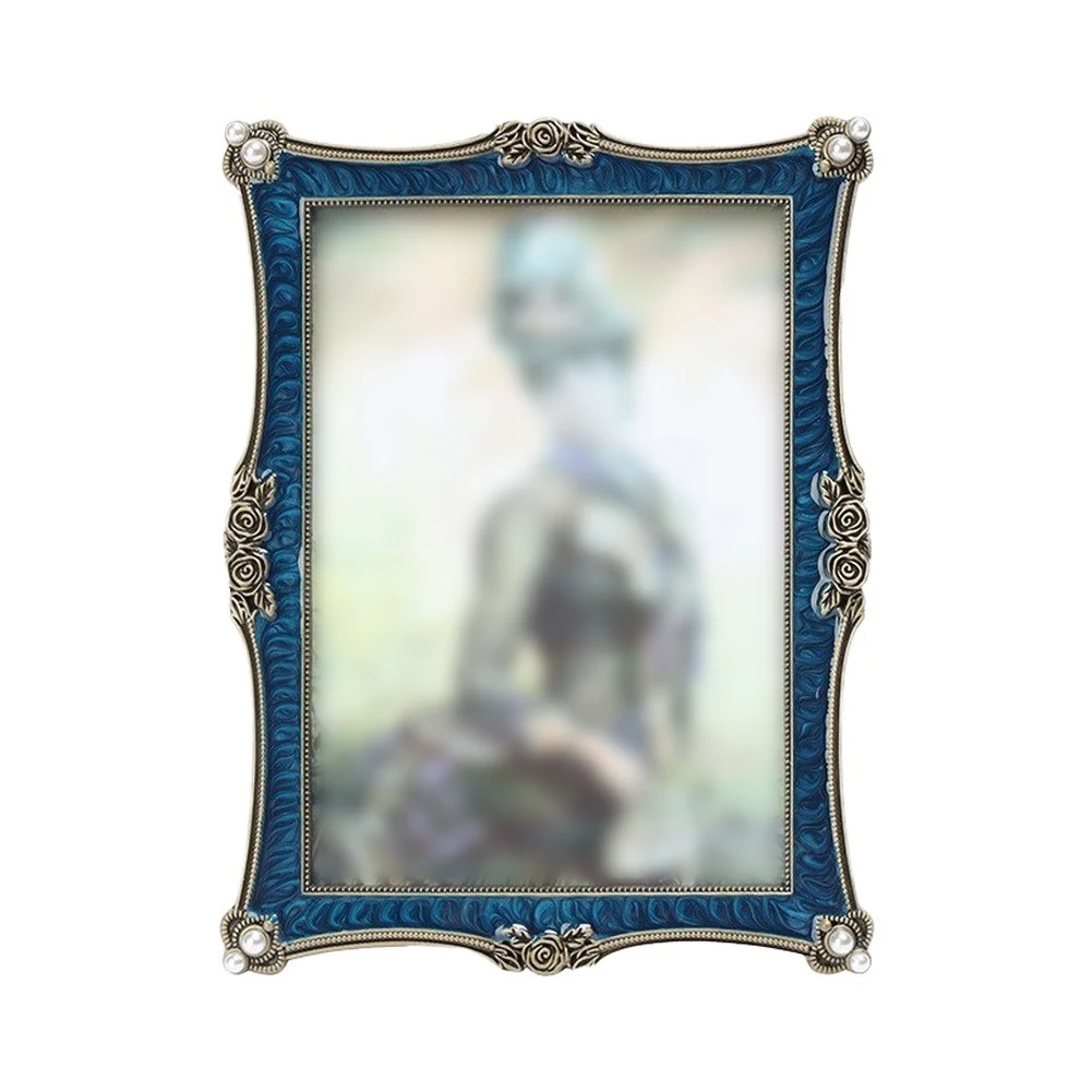 6in Frame12.5*17.5CM Photo10*15CM Baroque Photo Frame Elaborate Scrollwork Frame Freestanding Tabletop Display