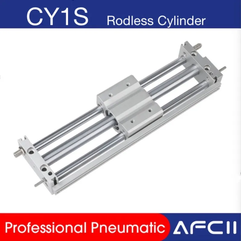 Rms Furo 10 15 Smc Cope tipo Magneticamente Acoplado Cilindro sem Haste Cm2b16 20 25 32 40 Cy1s Series 10 15100 200 300 Cy1s